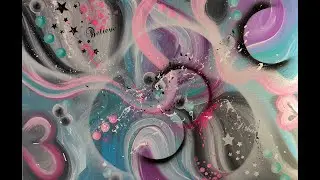 How to make a colourful abstract painting DEMO by Lucy Sheffield inspired by Angelique Louail