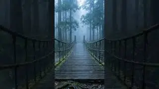 Rain Sounds For Sleeping 99% | Forest Bridge Rain Ambience for Sleeping Fast