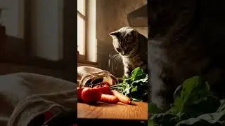🐾 Cat Chef&rsquo;s ASMR Adventure 🌿 Crunch, Slice & Cook | Relaxing AI Generated Video