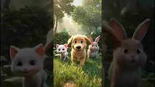 प्यारी दोस्ती 🐶🐱🐰 | Cute Animals Short Story | Best Kids Cartoon Video#shortstory