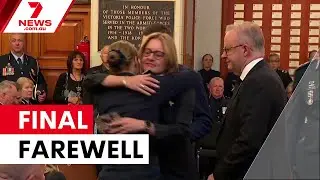 Fallen officer farewelled on retirement day | 7NEWS