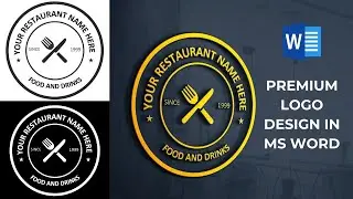 how to make logo in mircosoft word | ms word  logo design tutorial | make restaurant logo