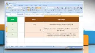 How to use the PRODUCT function in Excel :Tutorial