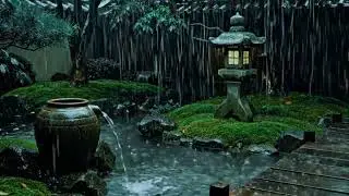 Rain Sounds at Night 🌧️ Zen Garden Calm