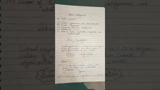 b.Ed second semester school management first chapter notes Panjab university  #notes #preprationtime