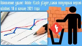 Обновление удалит Adobe flash player,самая популярная версия windows 10 в начале 2021 года