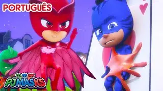 Uma situação pegajosa! PJ Masks em Português episódios completos | Desenhos animados