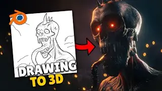 I Made This Monster Drawing Real in Blender!