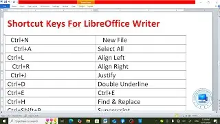 libreoffice writer all shortcut keys