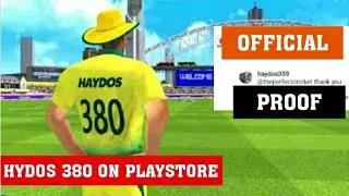 HYDOS 380 OFFICIAL RELEASE DATE ON PLAYSTORE OFFICIAL PROOF HYDOS 380 CRICKET GAME