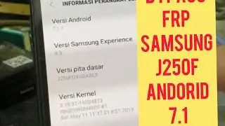 Samsung SM-J250f U2 Binary 2 Android 7.1 Unlock Frp/Bypass Google Account Key 100% Tested.