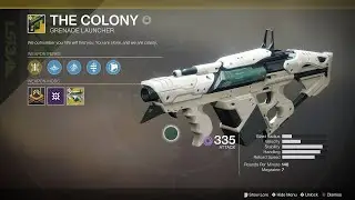 Destiny 2, Lost Sector , Exotic Weapons, The Colony Grenade Launcher