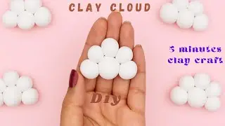 How to Make a Cute Clay Cloud | Easy DIY Miniature Tutorial#ClayCloud #DIYMiniatures #CuteCrafts