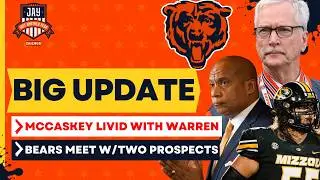 UPDATE: Bears George McCaskey is LIVID w/Kevin Warren According To Reports + Meet w/2 Prospects