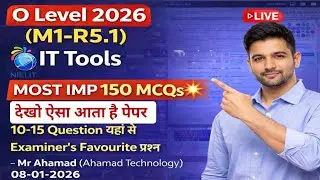 O Level M1-R5.1 || IT Tools Model Paper || TOP 150 MCQs 💥 || पास होने के लिए काफी है || Jan 2026