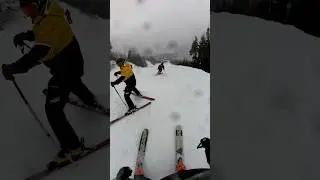 Crashing into the ski police #ski #police #send #gopro