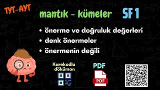 01 mantık - kümeler🔆TYT-AYT🔆 Karekodlu Fasikül Açıklamada