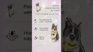 Personalisierter K&uuml;hlschrankmagnet mit Haustierfoto I Hund & Katze Cartoon Magnet aus Acryl #shorts