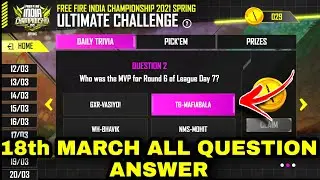 18th MARCH ALL QUESTION ANSWER||ESPORT ULTIMATE CHALLENGE||
