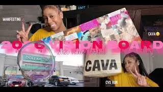 HOW I MADE MY 2026 VISION BOARD/MINI VLOG(getting the supplies, printing out pictures, food stop)