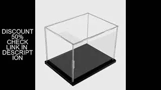 Acrylic Display Case with Black Acrylic Base,  Acrylic Box for Countertop Display Box  for Collectib