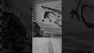 scary art. shark
