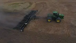 Gates Manufacturing Double Coulter Harrow in Corn & Bean ground near Devils Lake, ND.