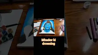 oil pistol color 🫧 drowning shiv ji 💥🔥🔥🔥#views #drawing #viral #art #shorts