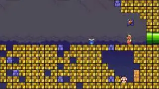 Super Mario Bros X 1.3 (invasion 2) Floating Brick Niche [secret exit]