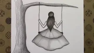 Girl Sitting on a Swing Drawing Easy Pencil Drawings 2023
