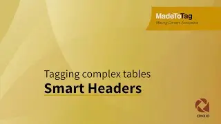 MadeToTag &ndash; Smart headers feature for very complex tables