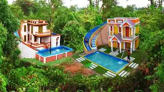 [Full Video]Build Most Wonderful Mud Villa,Water Slide Park,Gorgeous Swimming Pool& Pool Top Villa