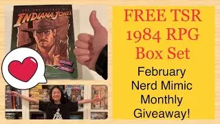 FREE February Nerd Mimic Channel Giveaway! 1984 TSR Indiana Jones RPG Box Set!