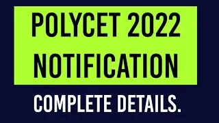 Important Update About TS POLYCET 2022 NOTIFICATION.