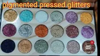 Missrose  glitter eyeshadow palette review & Swatches/18 colors
