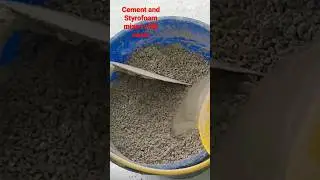 Cement and Styrofoam mixed with water #shorts
