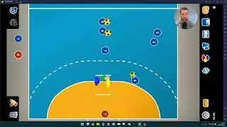 Handball Angriffstraining - Passverhalten von R&uuml;ckraum Mitte verbessern