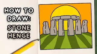 How to draw and colour! STONEHENGE (step-by-step tutorial)