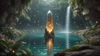 The Crystal Cave of Light & Ascension  528Hz Healing Waterfall Soundscape for Deep Inner Peace