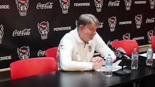 NC State Head Coach Wes Moore meets with the media following the win over SMU