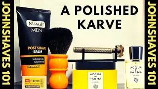 Karve christopher bradley brass Razor, Polished :Feather Blade: ADP  Soap&Splash YAQI Brush