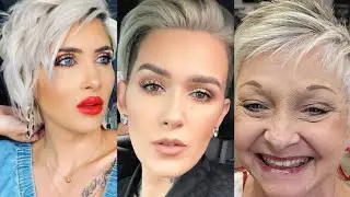 Silver Fine Pixie Haircut 😍Ideas 2022/Long Pixie-Bob With Choppy Pixie Cut/Any Face Type Haircut