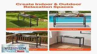 VEVOR Outdoor Bar Table 47 x 15 in Patio Bar Table Waterproof
