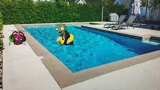 Ducktube Zombie Goes Pool Underwater by Me
