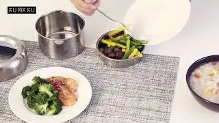 Stainless Steel 304 Double Layer Food Vacuum Lunch Box Food Jar