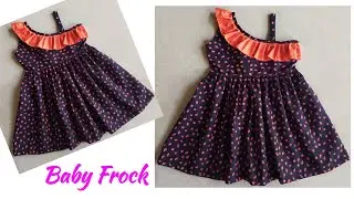 One Strap/One Shoulder Baby Frock Cutting and Stitching for 3-4 yr