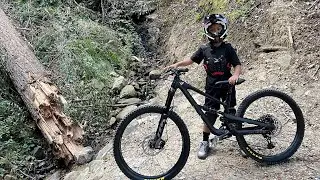 My son Devon's first ride on his new YT Primus 26 - John Nicholas MTB
