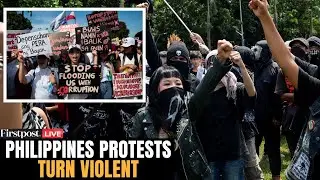 Philippines Protests LIVE: Anti-Corruption Protesters Clash With Police | Manila Protests | EDSA
