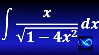 Интеграл от x между квадратным корнем из 1-4x ^ 2, (показатель степени 1/2, формула v ^ n)