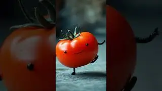 Dancing Tomato Turns Into Ketchup! 🍅🕺➡️🍟 Funny Food Transformation!